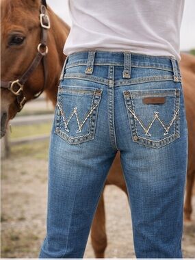 Wrangler Girl's Starched Western Jeans 12 Slim - Rodeo Ready